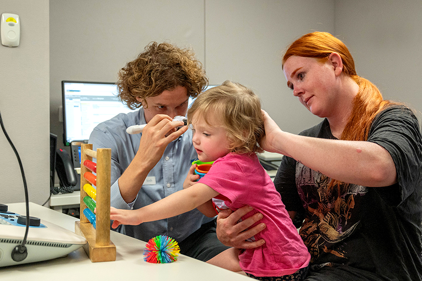 Families welcome back public audiology service at Bendigo Health